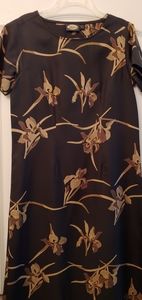 Tommy Bahama black floral silk dress size S